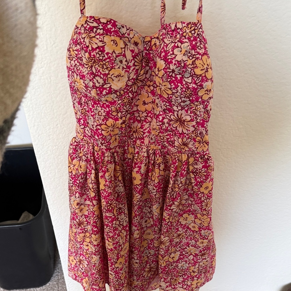 Floral Pink and Yellow Sundress